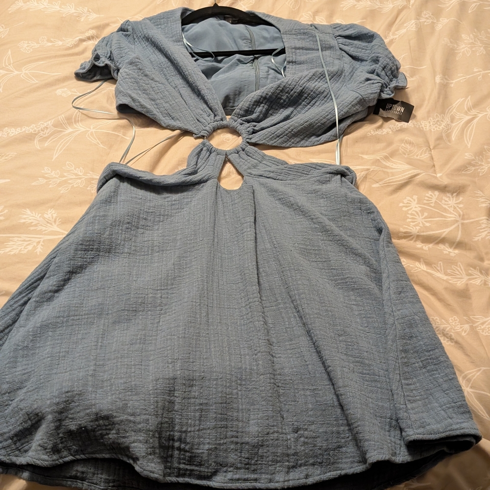 Blue Cutout Dress